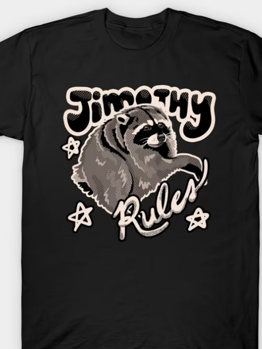 Jimmy Rules Black Graphic  T-Shirt